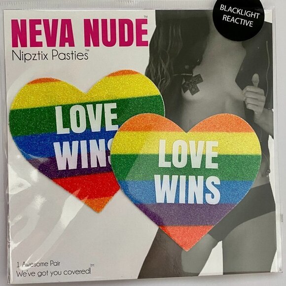 COPY - LOVE Wins rave festival pride pasties - Picture 2 of 3